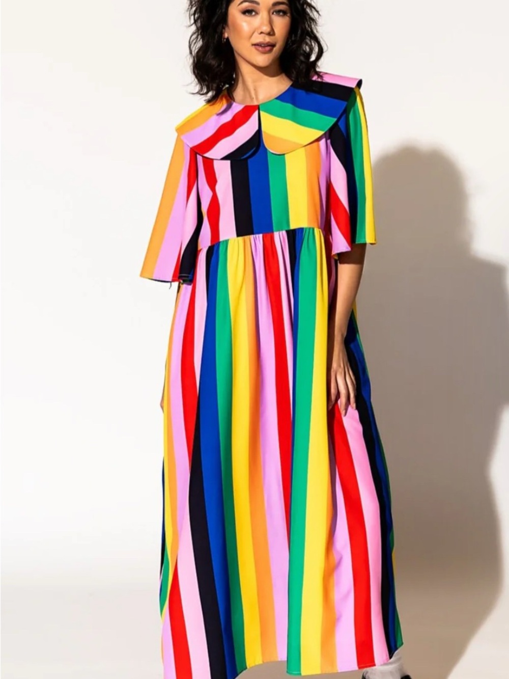Amazing Neverland Dress in Rainbow Candy Stripe